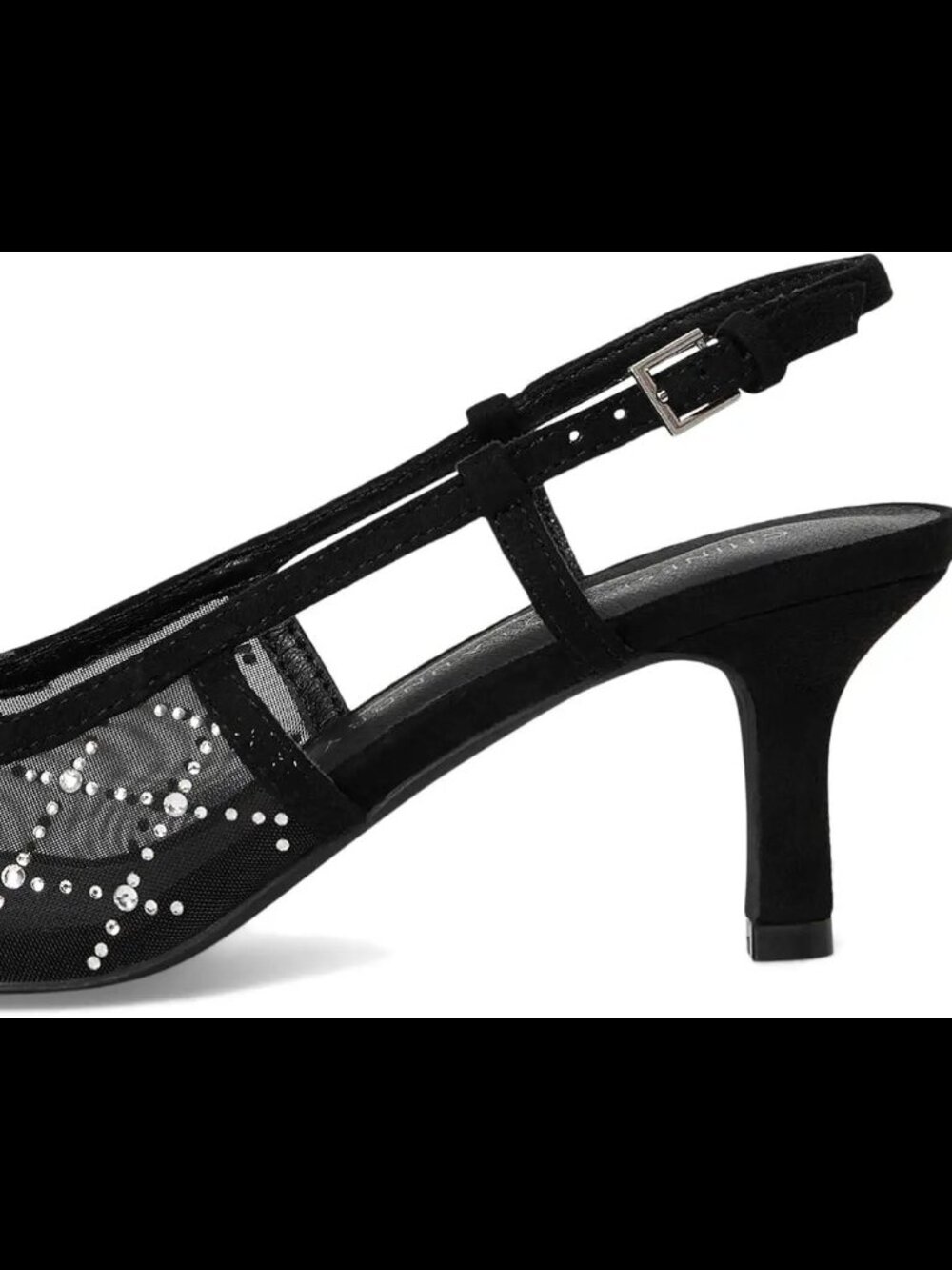 Black Chinese Laundry Mesh Rhinestones Pumps Shoes US 11 (10) - Picture 4 of 12